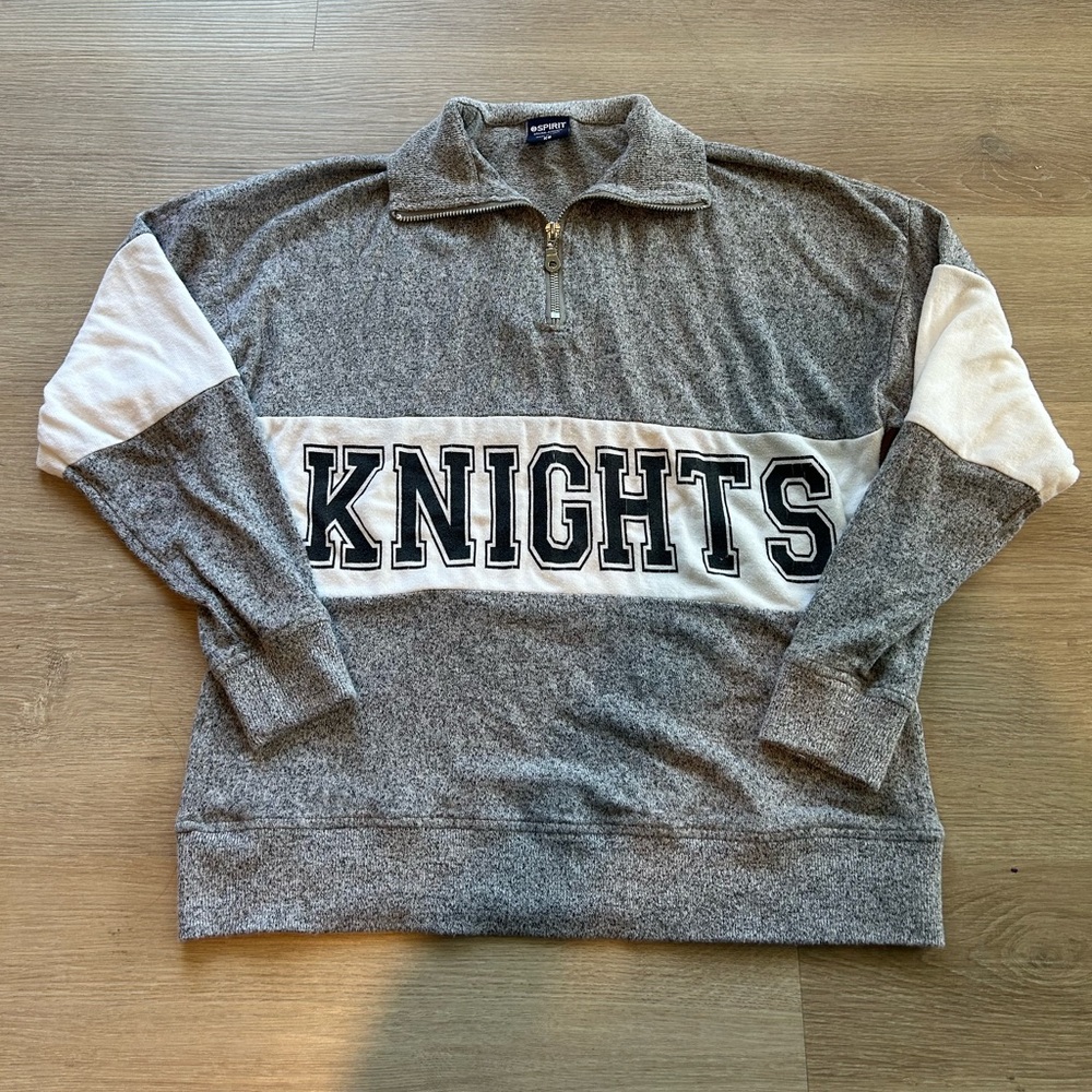 Women’s UCF Gray and White Zip Up Sweater